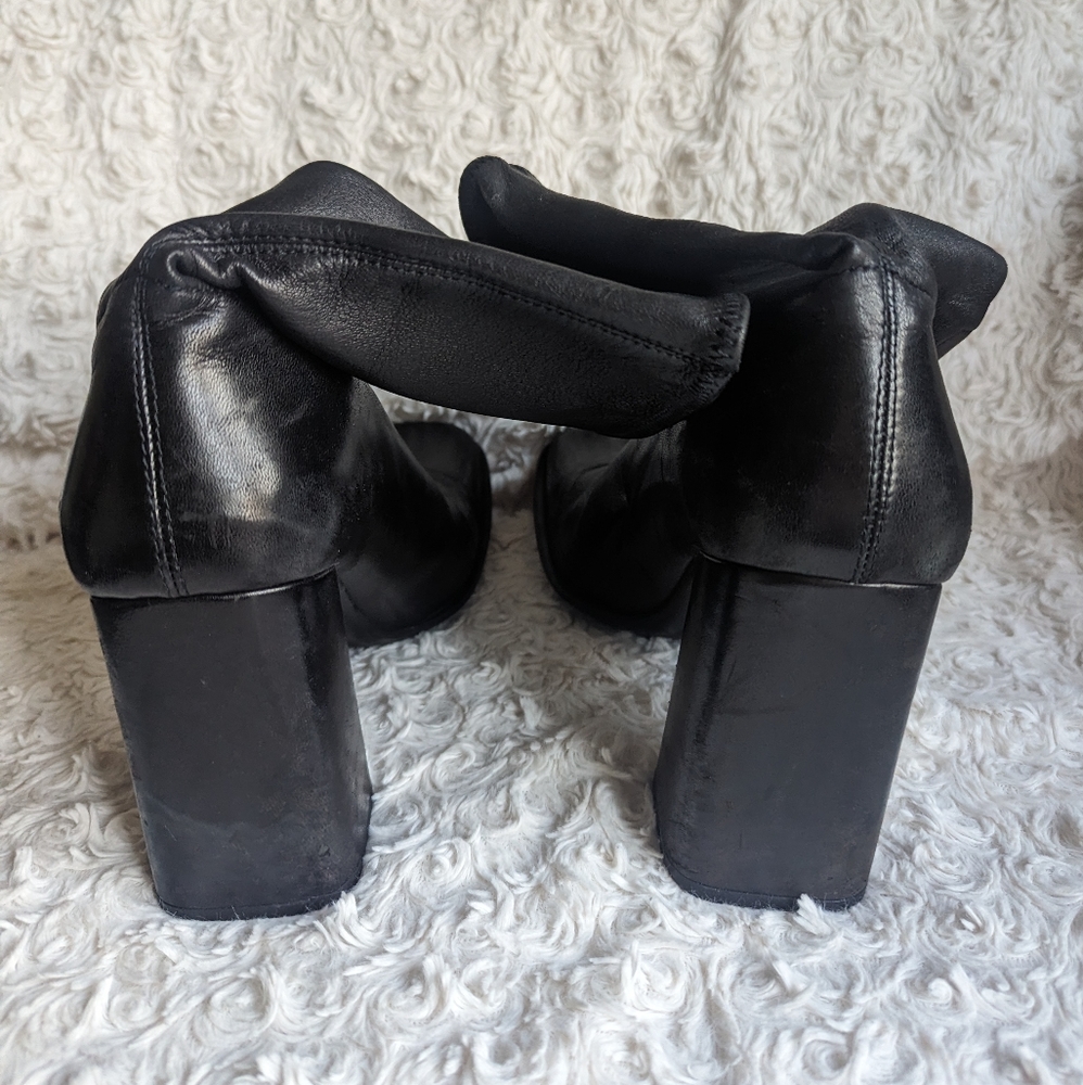 PRADA black leather mid calf boot sz 9.5 - Picture 6 of 16